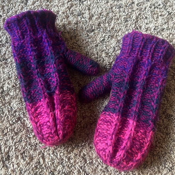 3/$20 Pink and purple knit Mittens - Picture 3 of 8